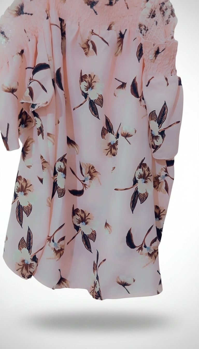 Liquette rose fleurie taille 52
