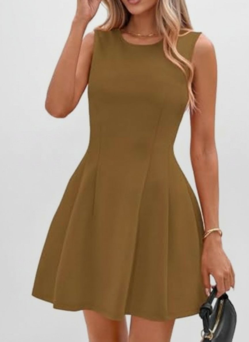 Petite robe marron chocolat taille M