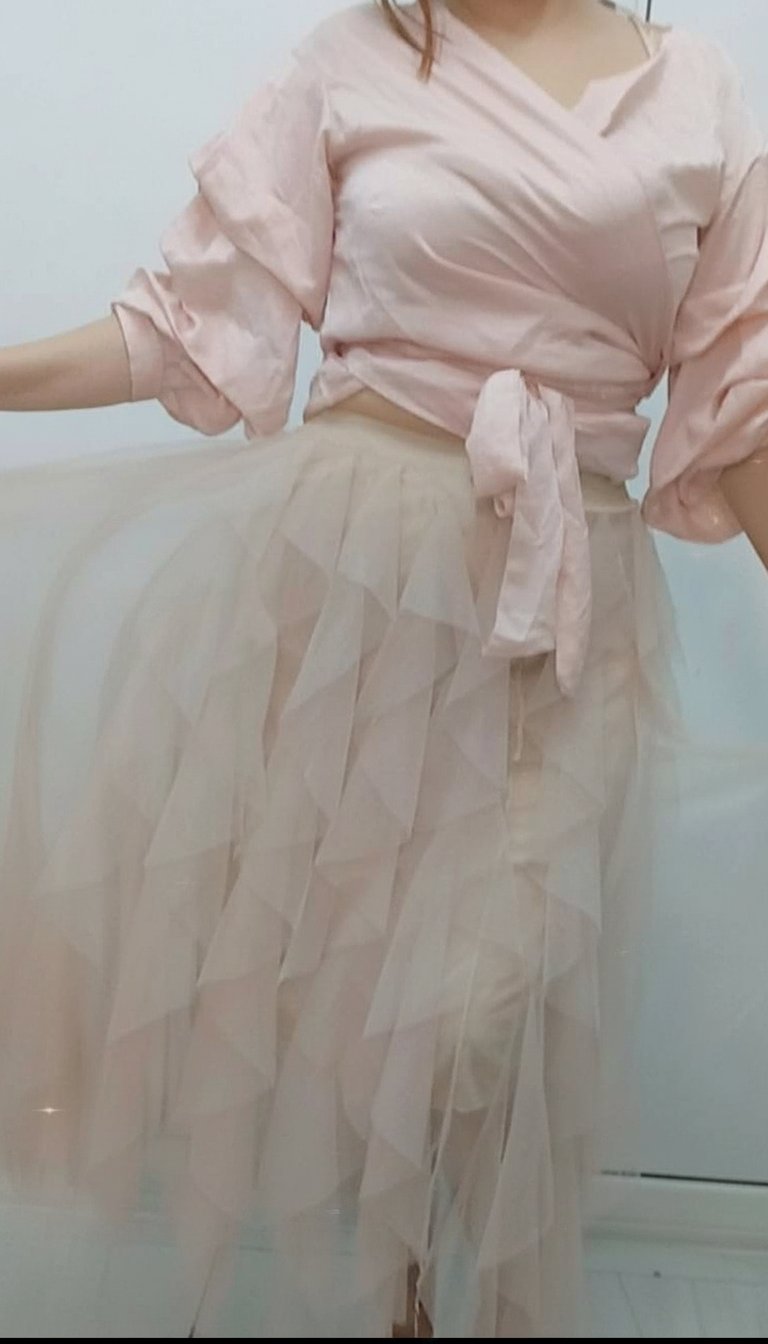 Liquette porte feuille rose boudré L