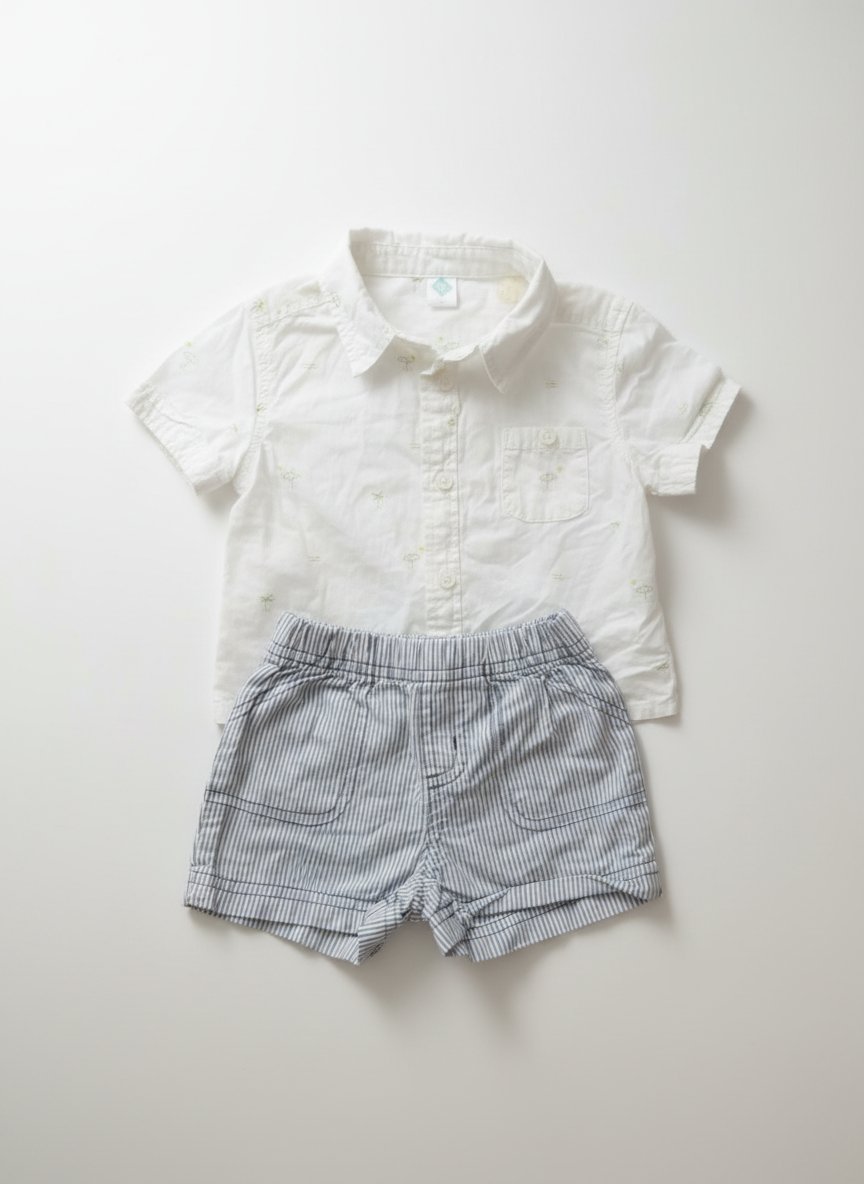 2  pièces chemise et chort 6 mois