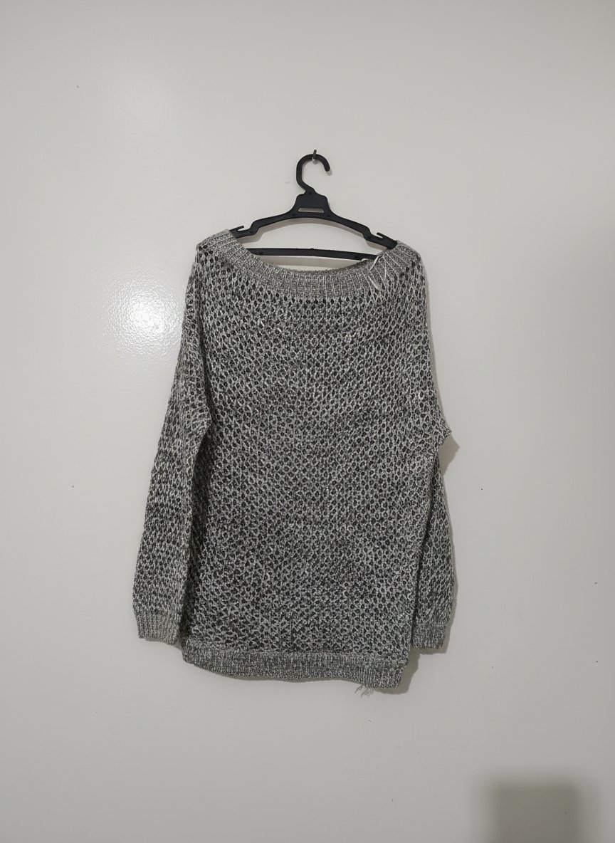 Tricot gris paitté taille M
