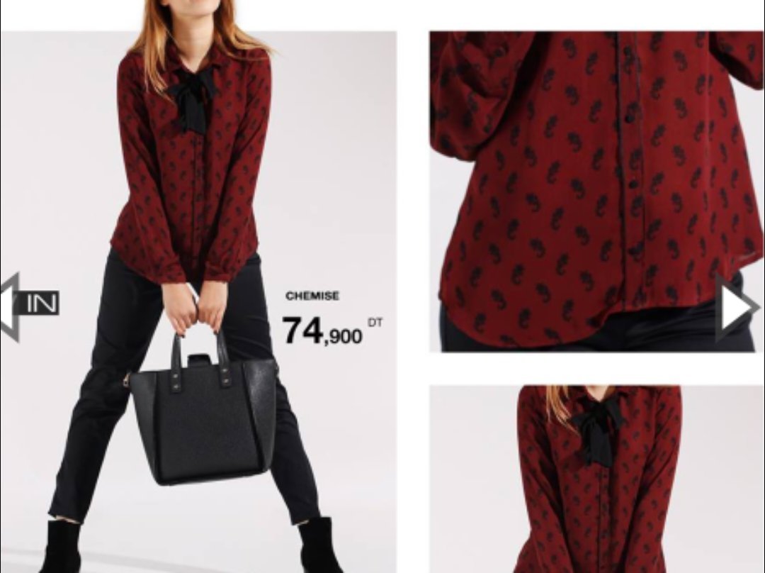 Chemise bordeau sasio XL