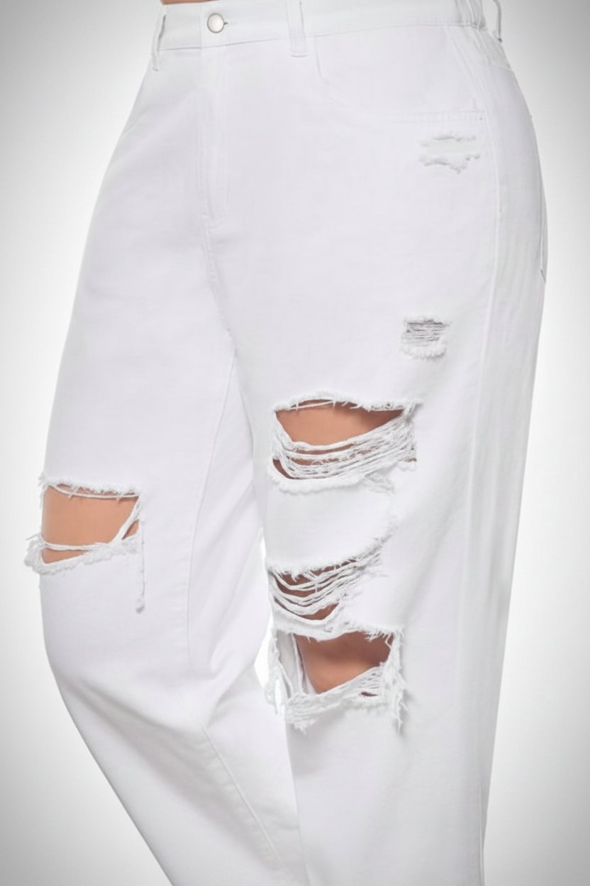 Pantalon djine blanc taille 44