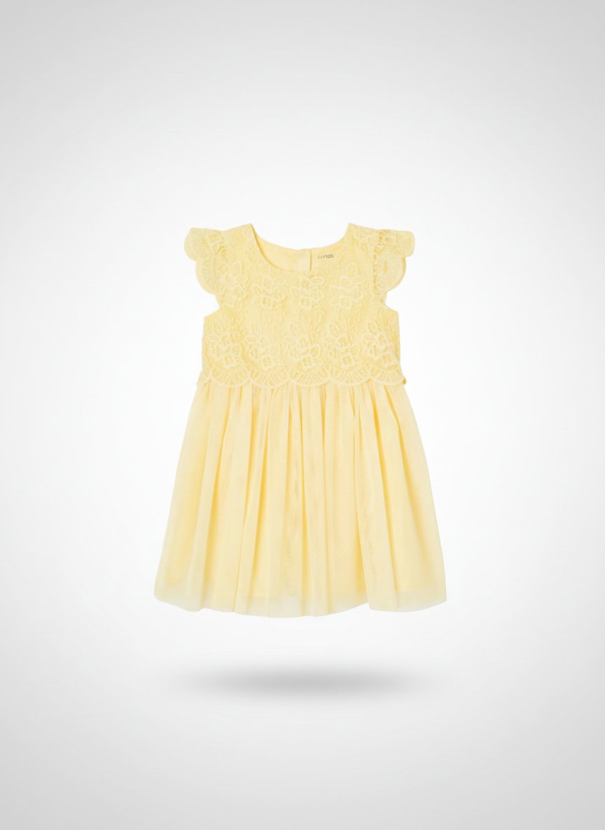 Robe soirée jaune George 6-12mois 