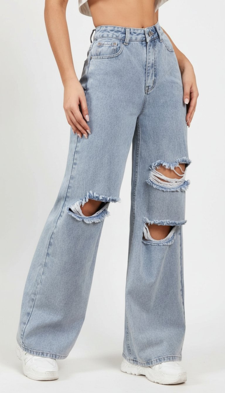 Pantalon djine large taille 42.44 