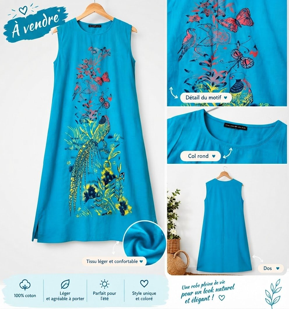 Jebba style robe coutton taille standars
