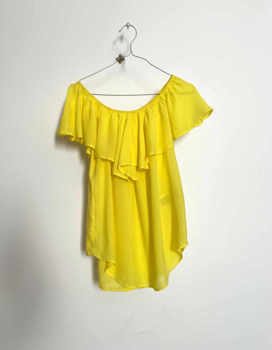 Haut NAF NAF style bohème très sympathique de couleur jaune Taille S