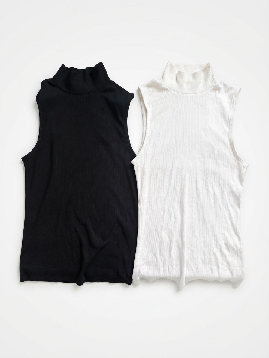 Deux pull col montant ajustés