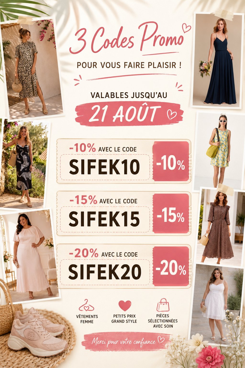 Trois codes promos disponible ❤️