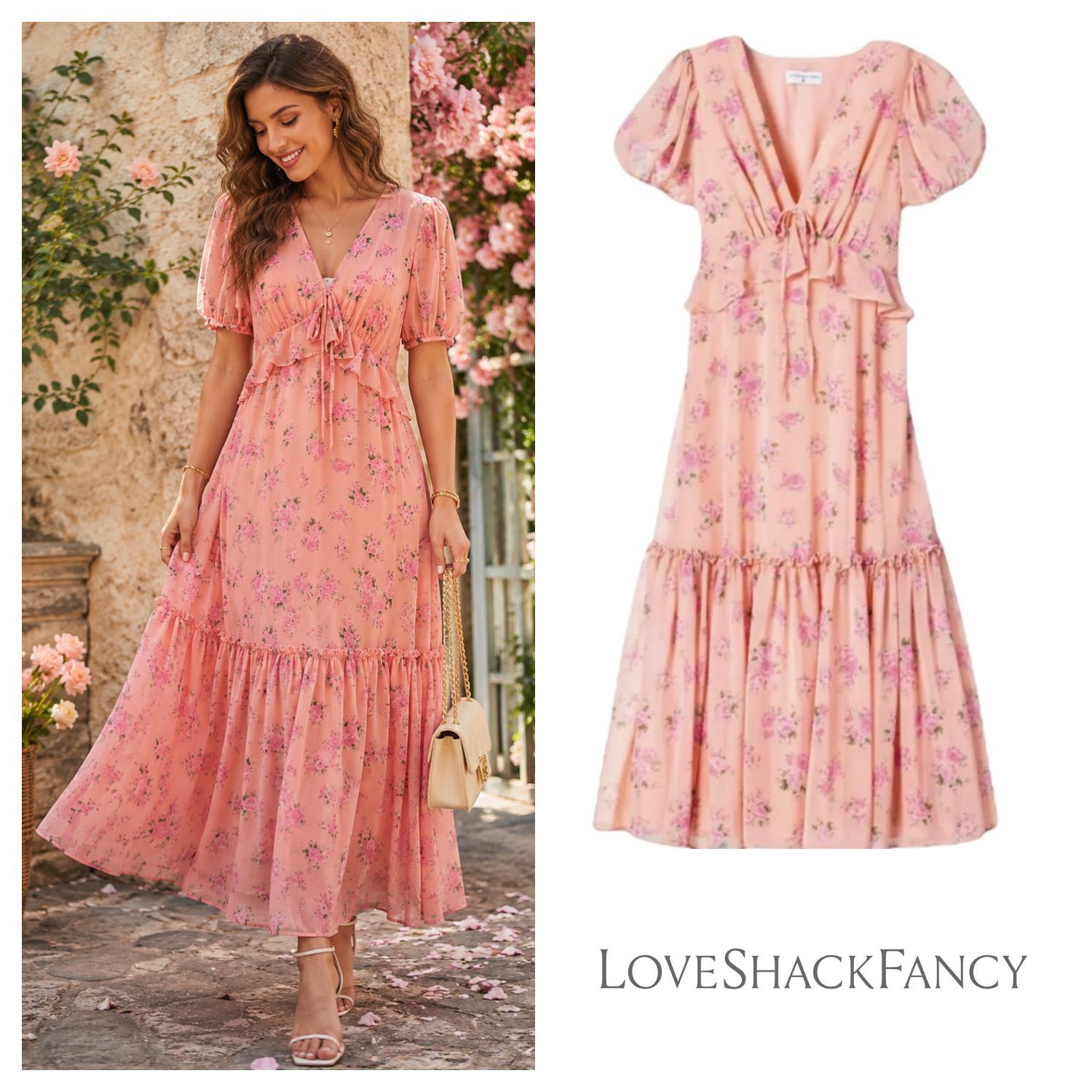 Robe romantique à imprimé fleurie 