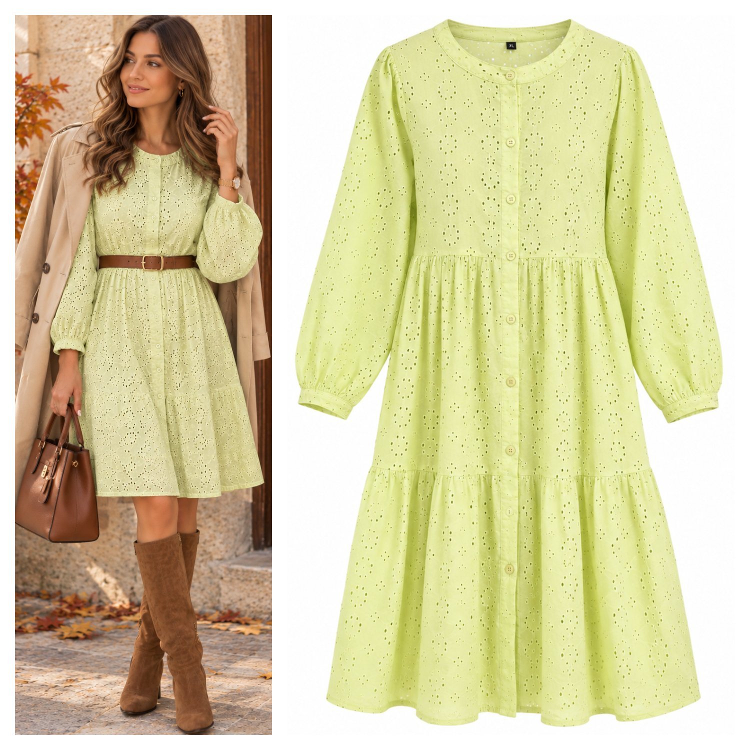 Robe à broderie anglaise 