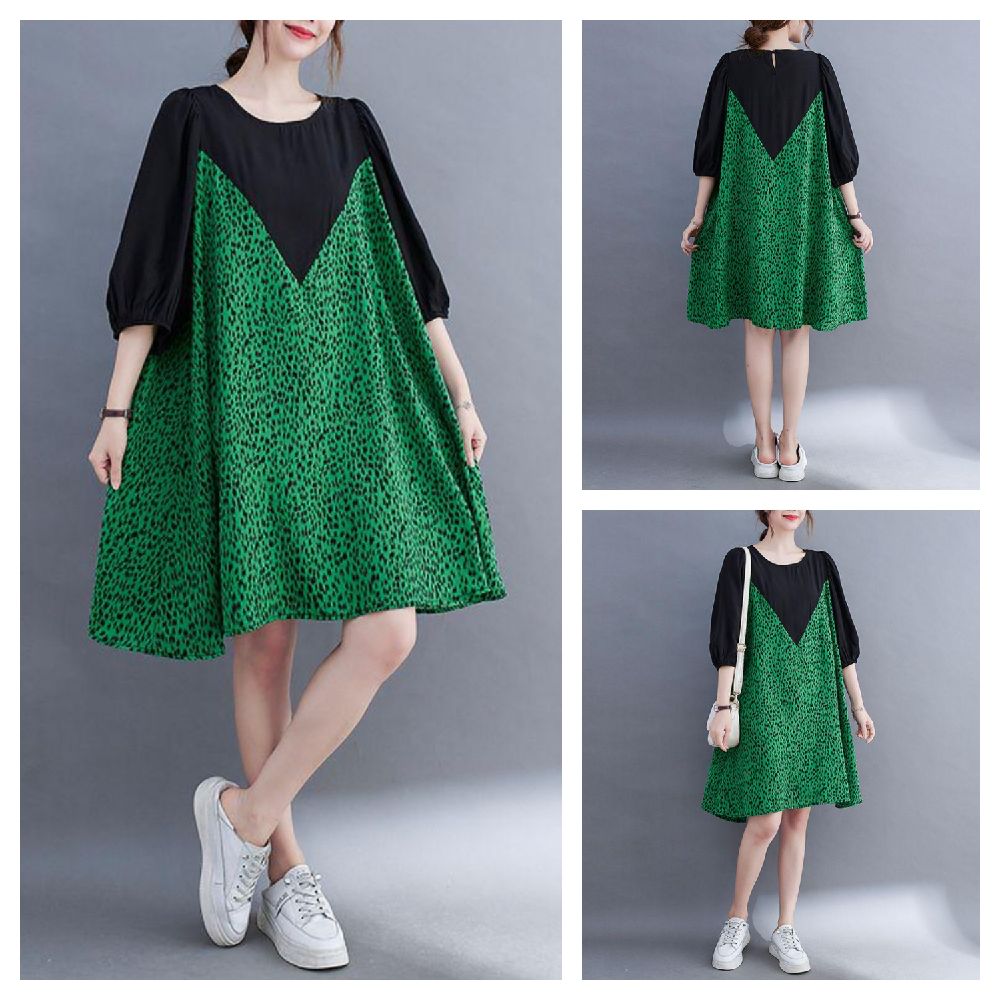 Robe ample à manches bouffantes 