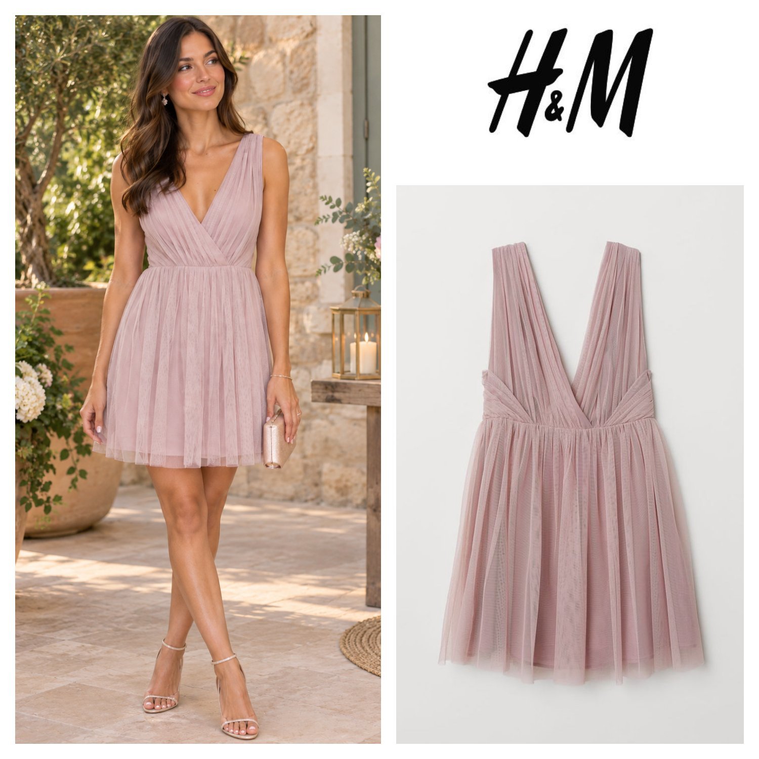 Robe de cérémonie en tulle H&M