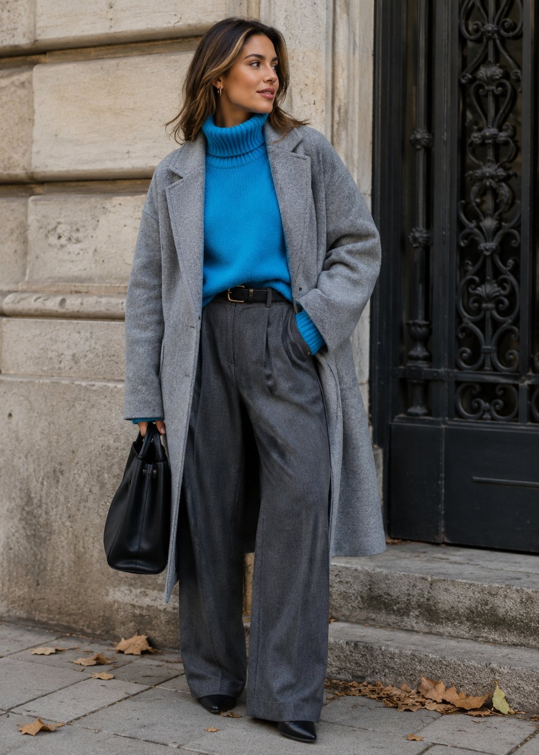 Pull oversize zara en laine mélangée côtelée 