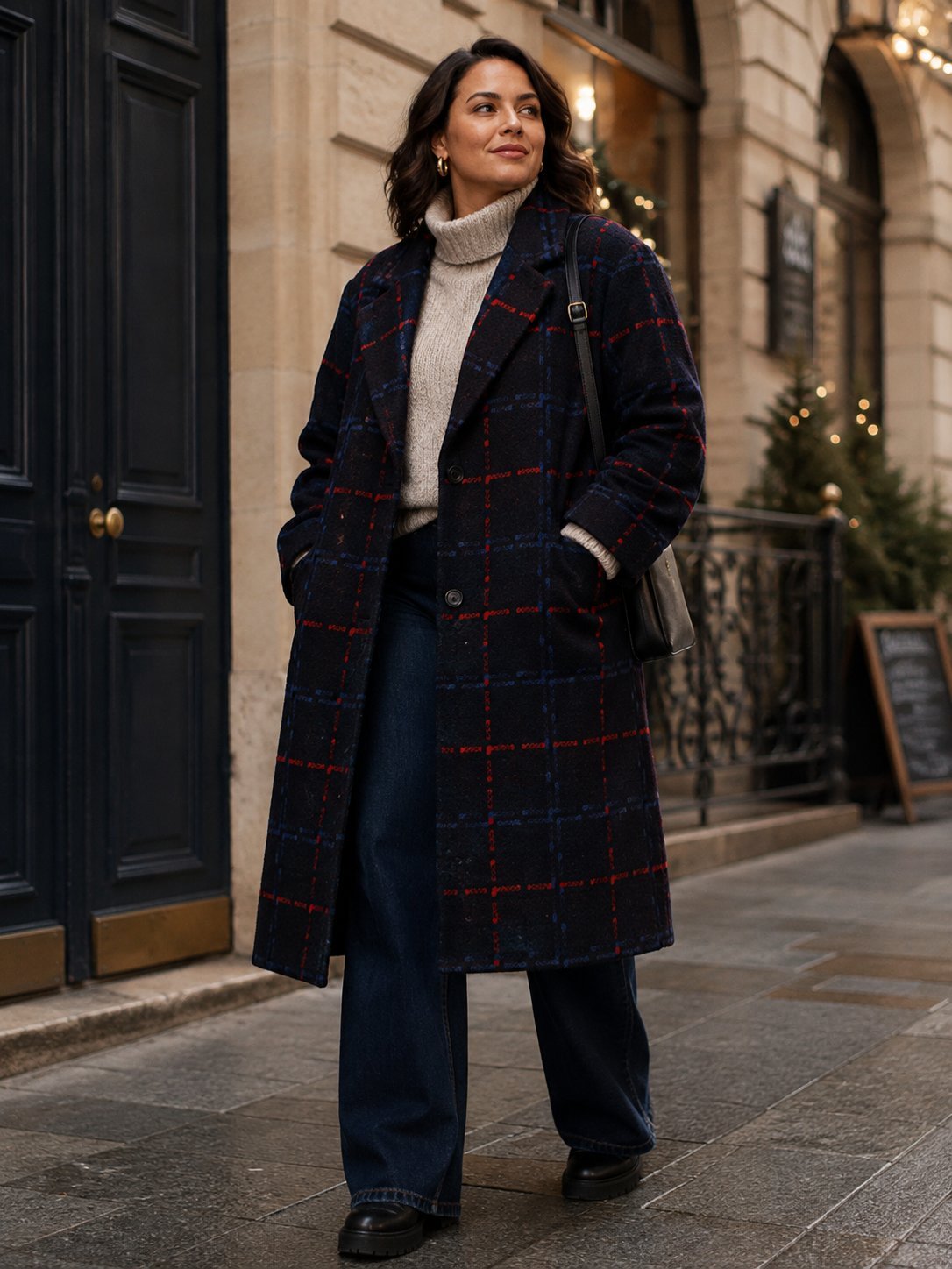 Manteau en tweed de laine neuf