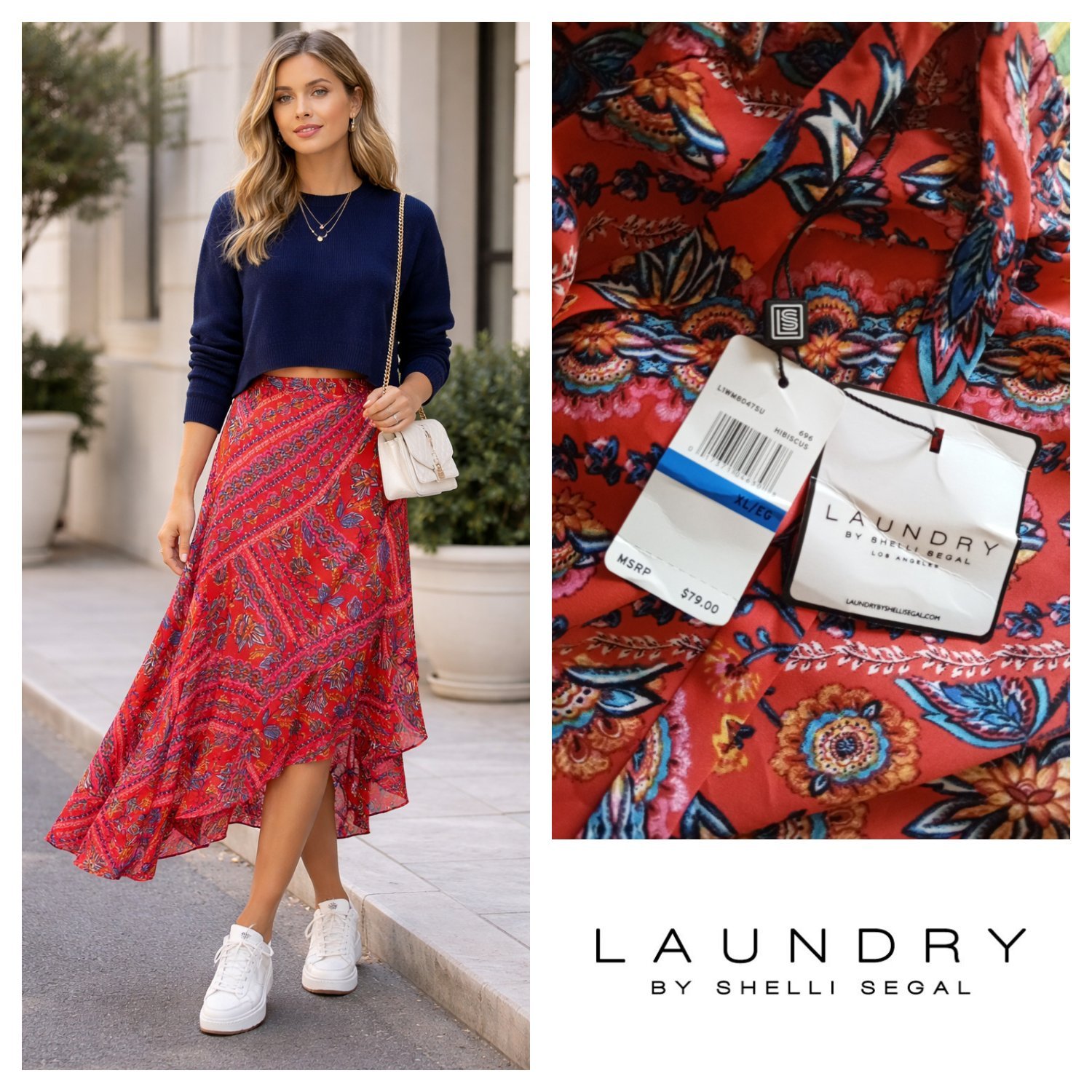 Jolie jupe fleuri Laundry by Shelly Segal