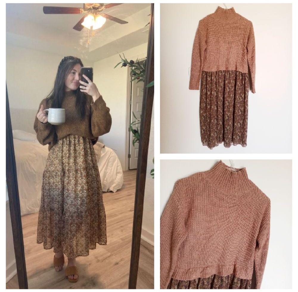 Robe fleurie bimatiere 