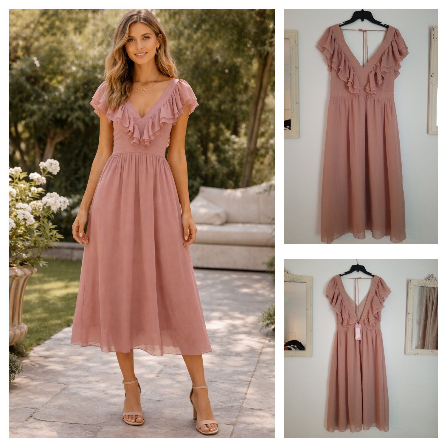 Robe bohème à volants 