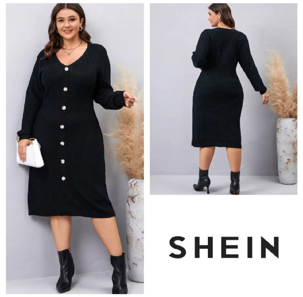 Robe boutonnée en maille shein 