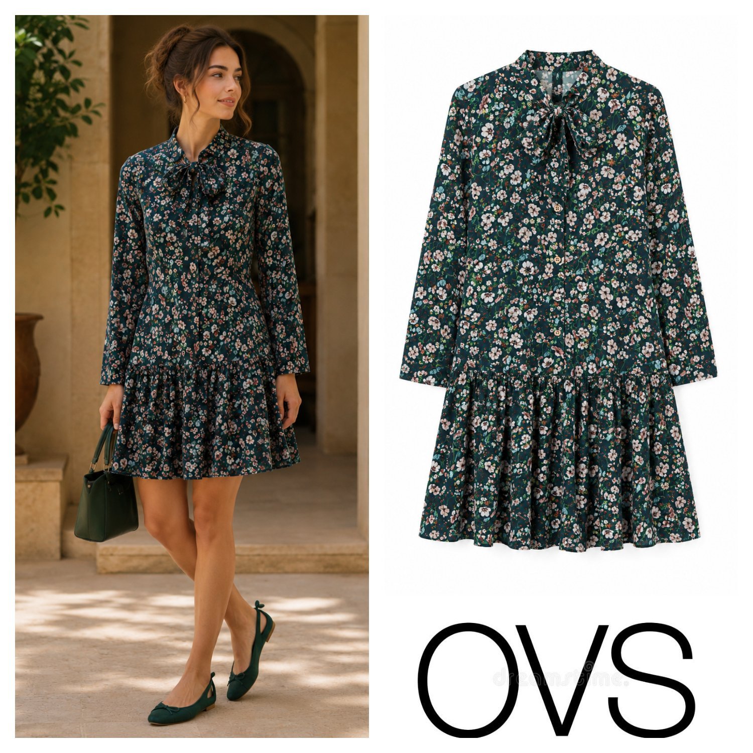 Robe chemise fleurie OVS