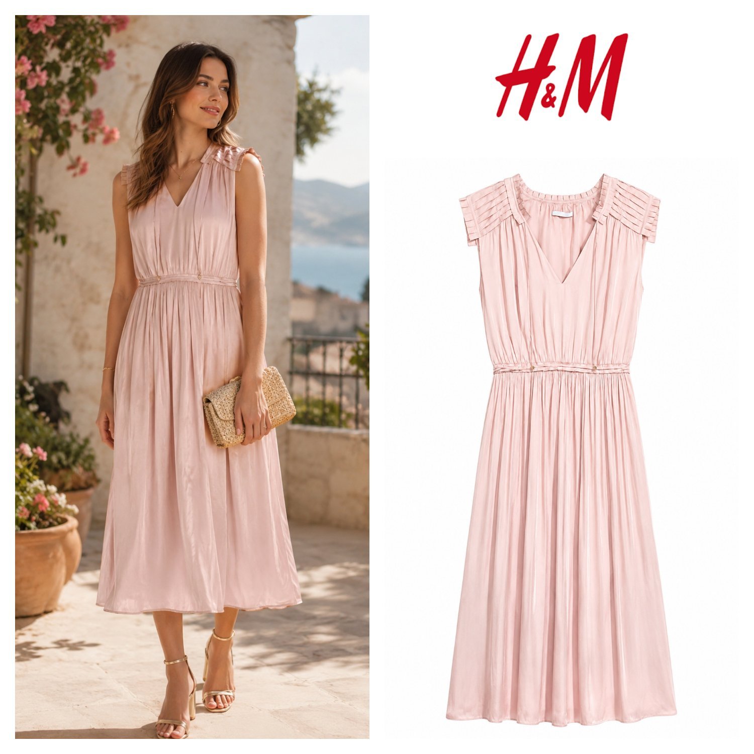 Robe satinée H&M 