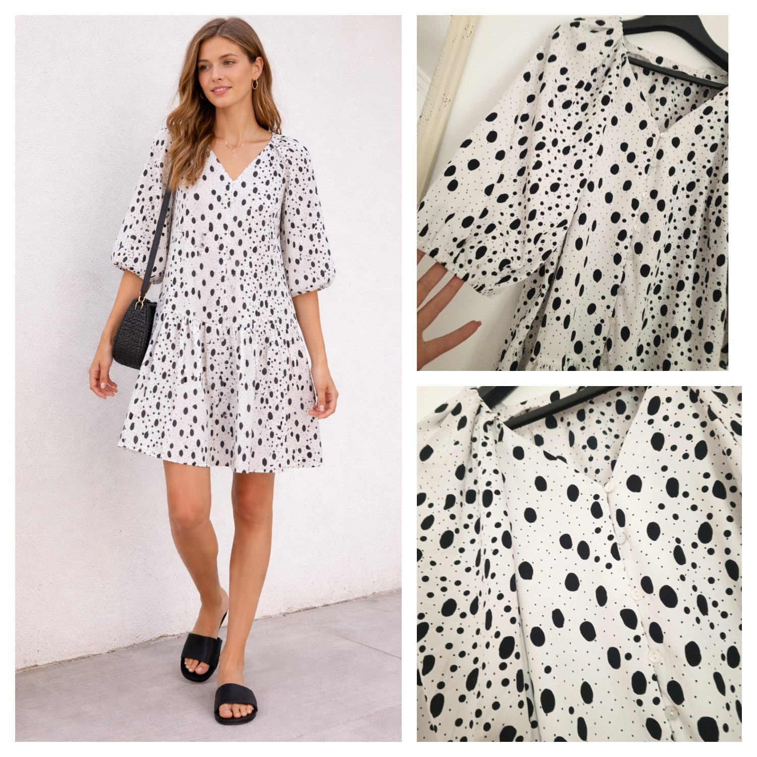 Robe chemise  à pois Tu 