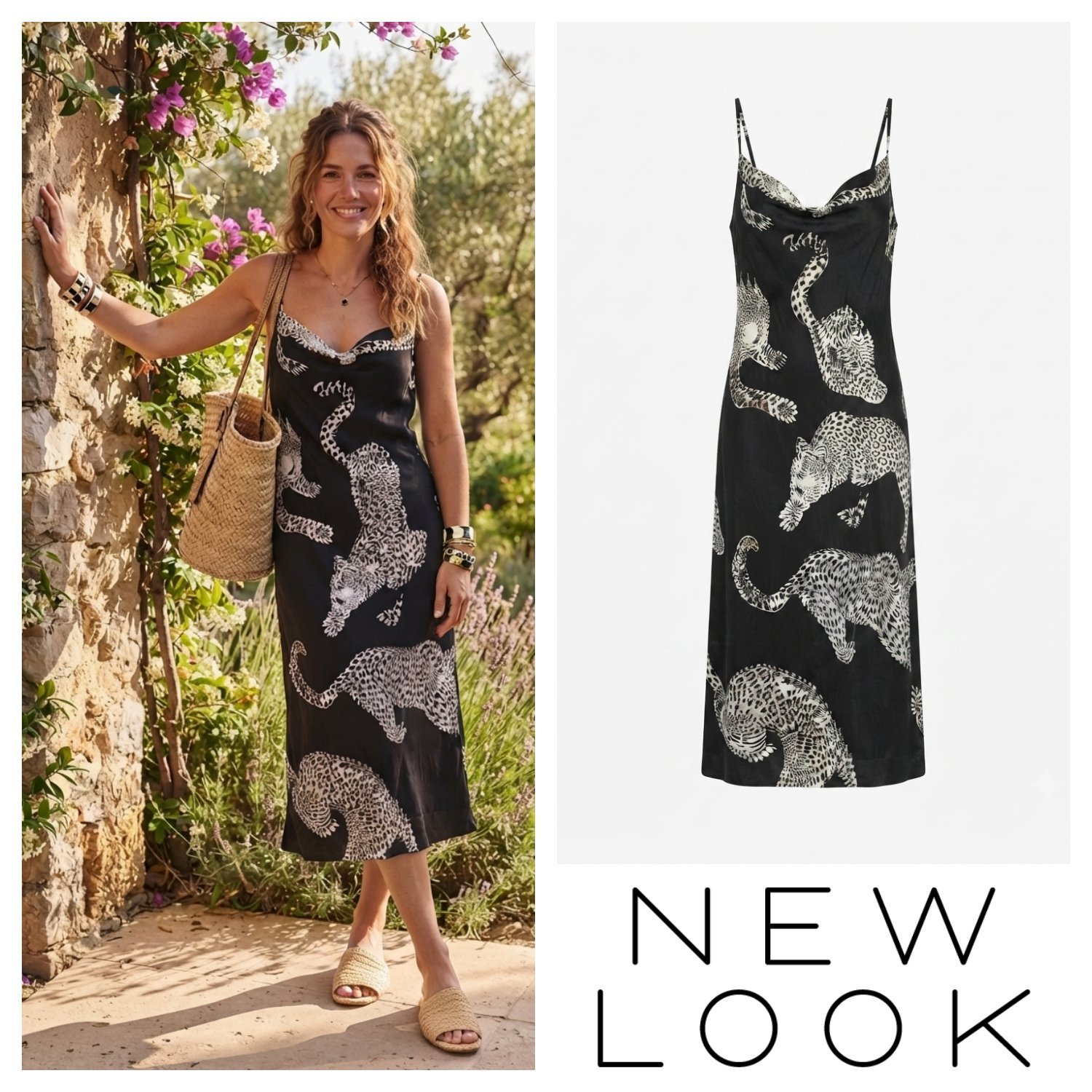 Robe midi new-look à col bénitier   
