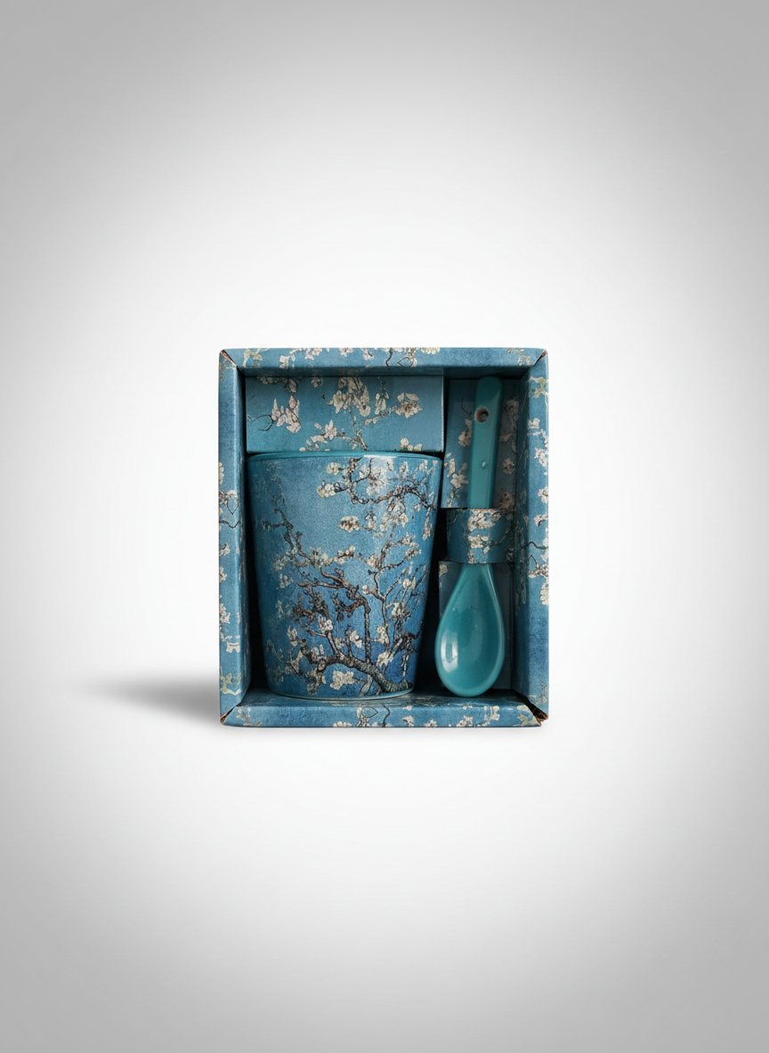 Espresso Mug with spoon - Blossom - van Gogh