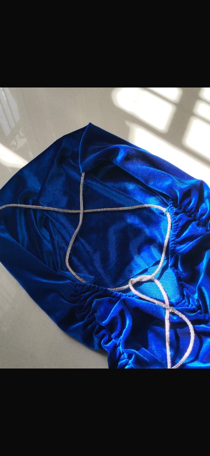 Robe velour bleu 