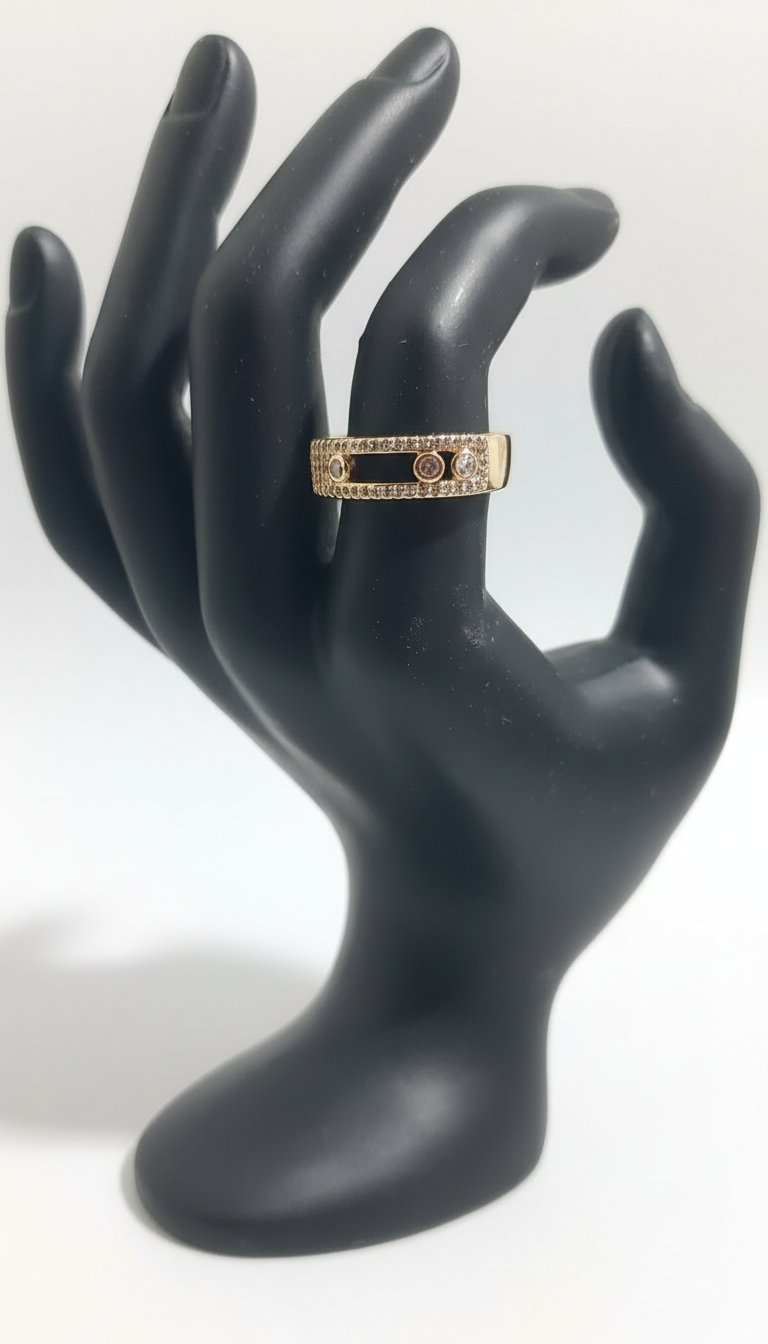 Bague messika en acier inoxydable 