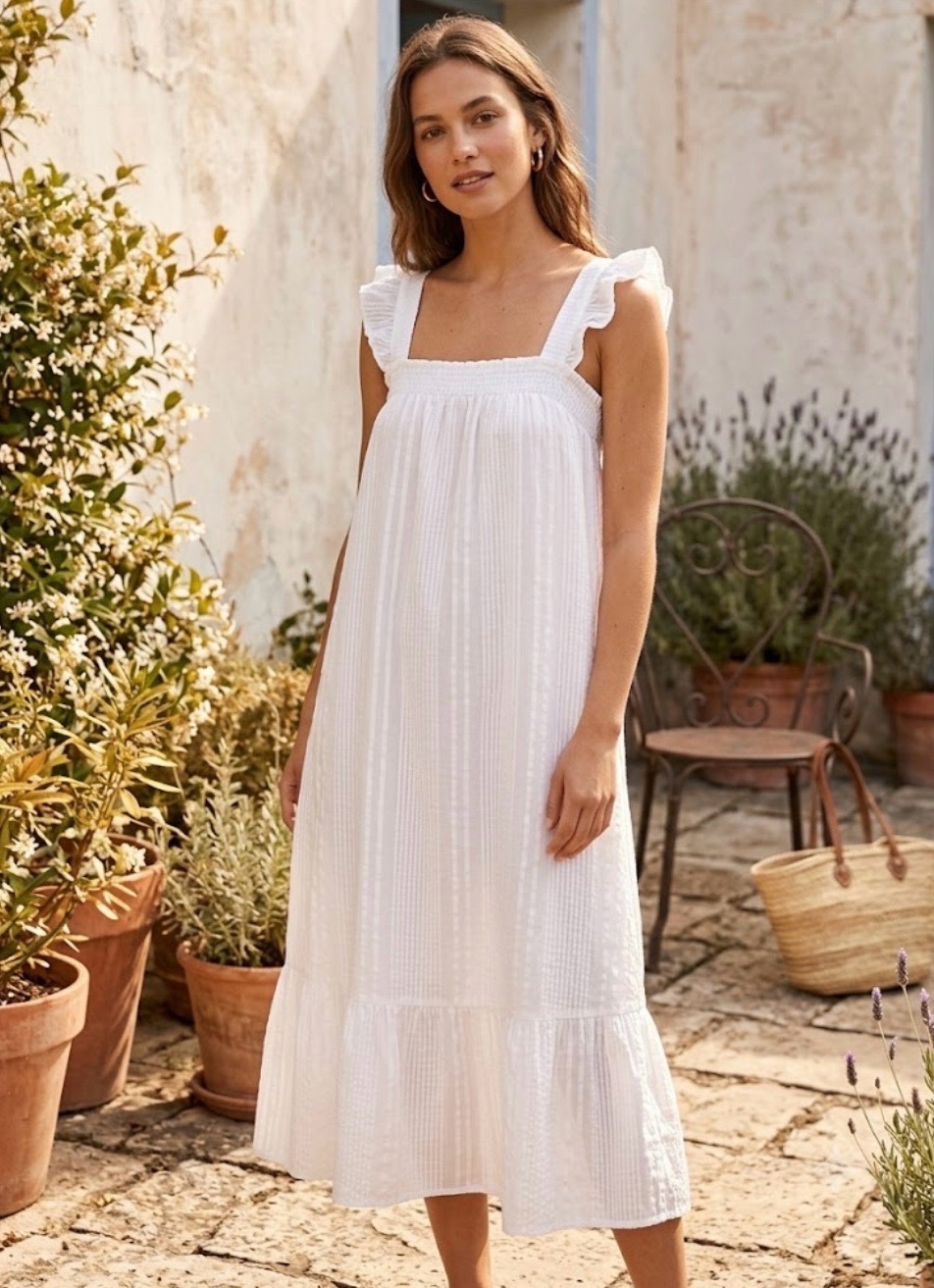 Robe longue blanche femme
