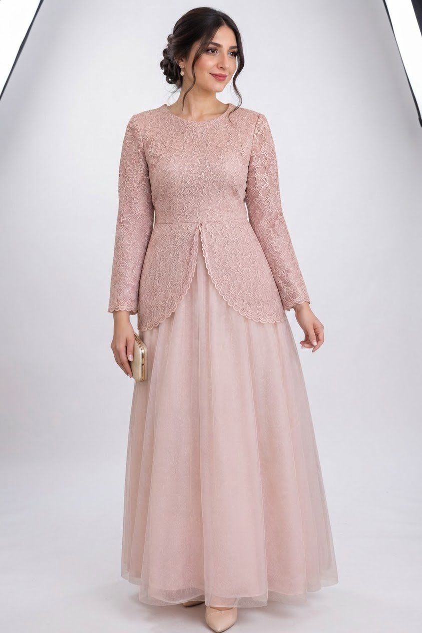 Robe soirée en rose