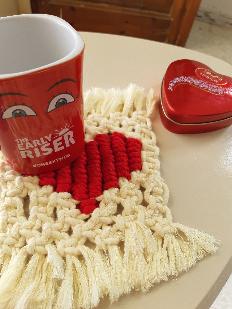 Sous tasse macramé 