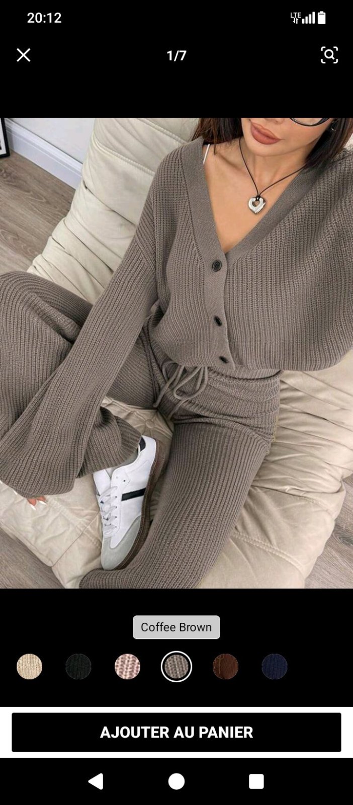 Ensemble en maille côtelée gris 🤍🩶porté 2 fois Neuve🤍