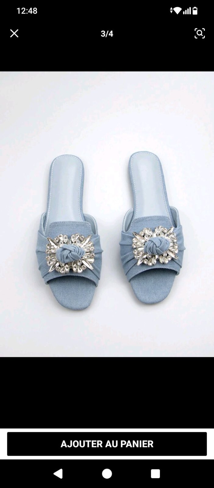 Mules femme élégantes de couleur bleu ciel jamais porté neuf 🩷