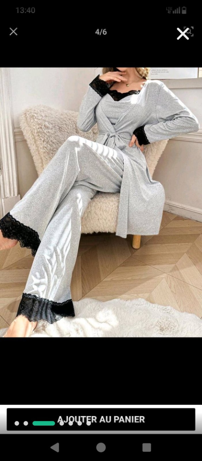 Pyjama Shein 3 pièces porté deux fois 🩶