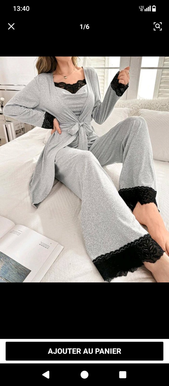Pyjama Shein 3 pièces porté deux fois 🩶