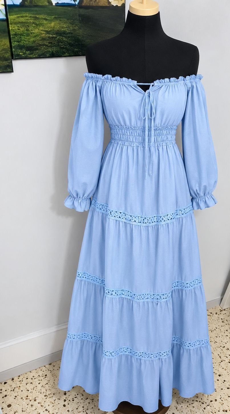 ✨ Robe longue bleu ciel ✨ Taille Standard🩵 