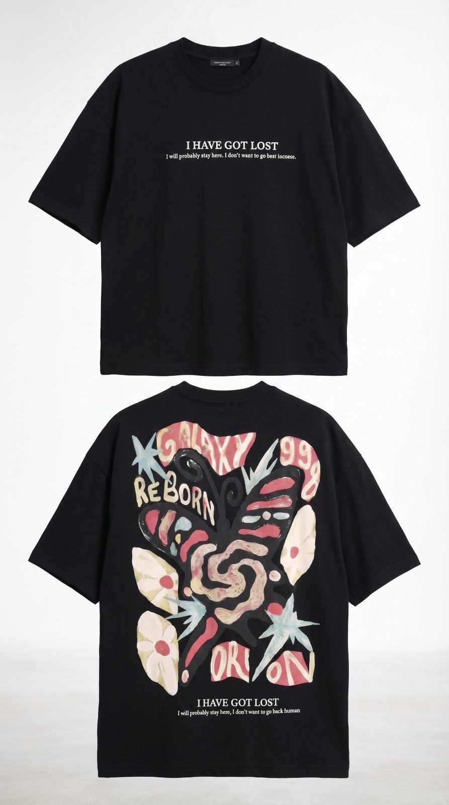 T- shirt noir  hme neuf avec avec un motif au dos