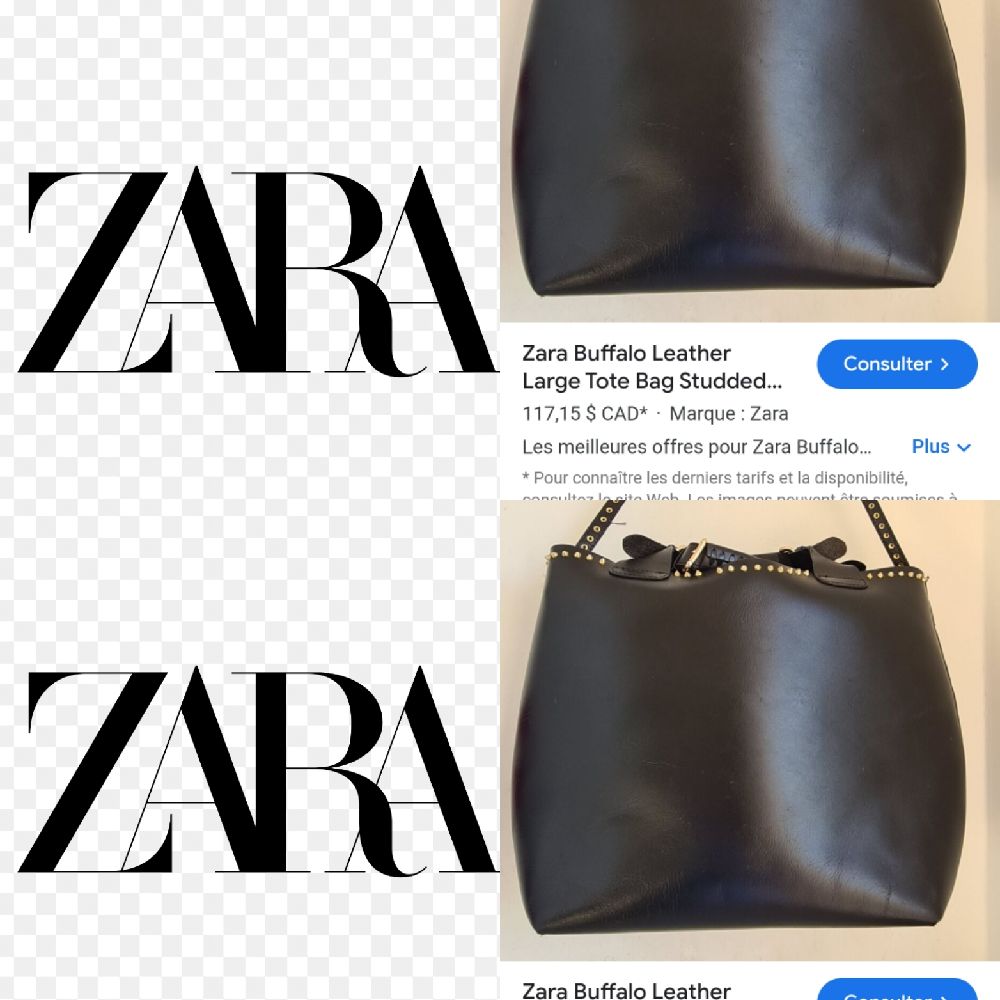 Grand sac a main vrai cuir Zara collection 