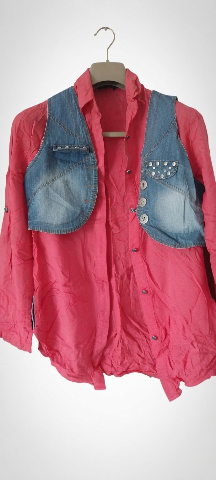 Chemise+ veste sans manches 