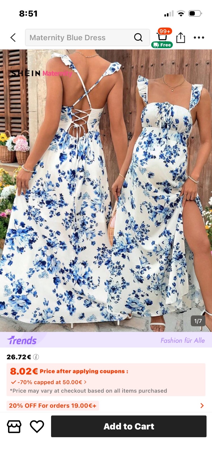 Robe importation shein 