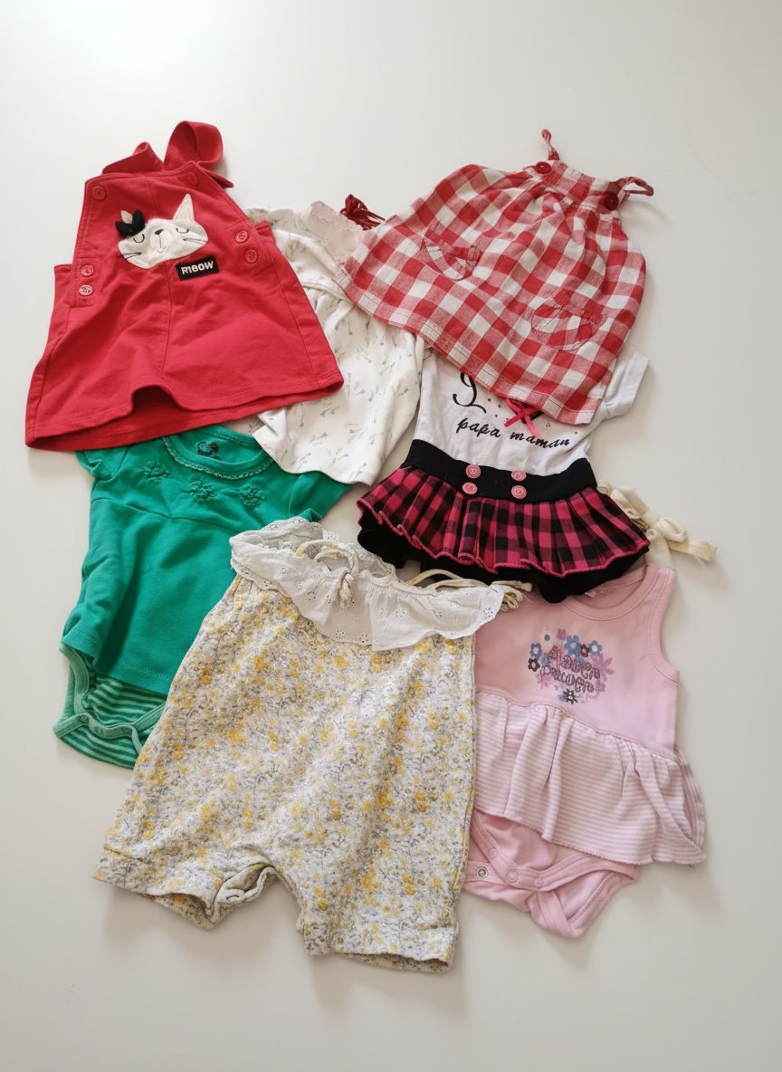 7 robe bébé fille adorable de 03 a 06 mois 