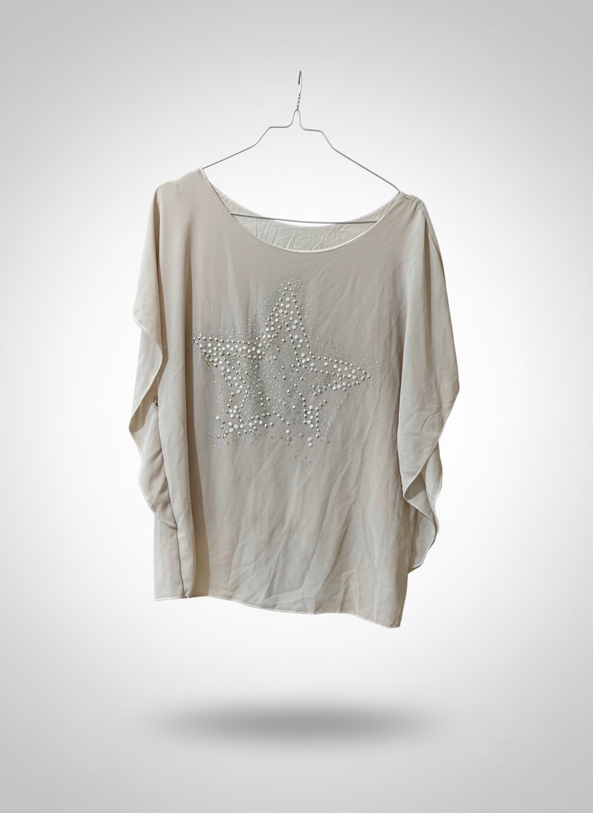 Top beige oversize