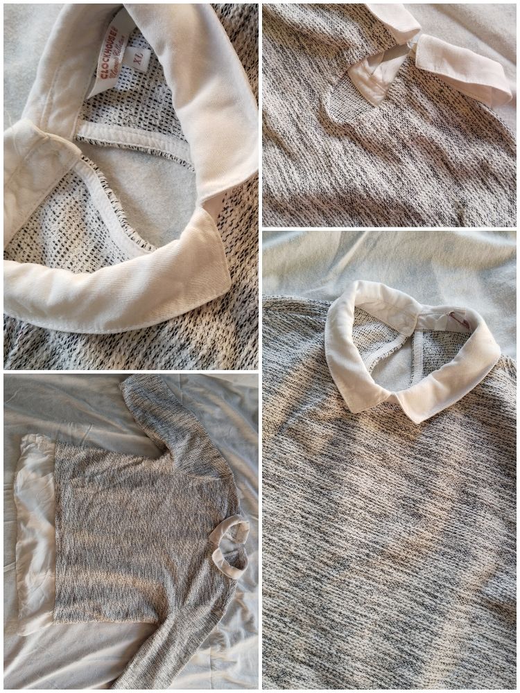 Pull avec un col chemise intégré