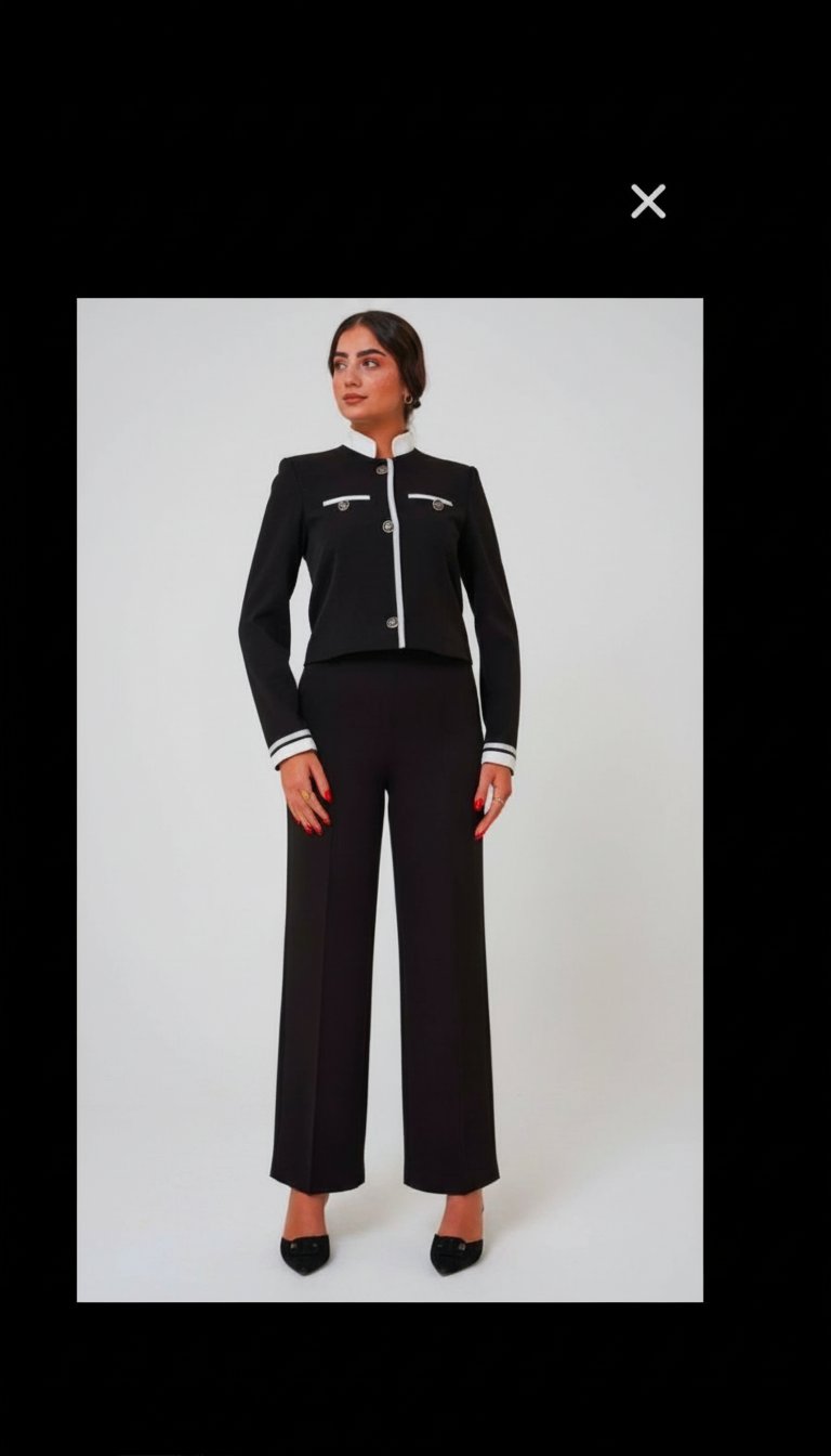 Contemporary Black Trim Suit with Luxury Design from Chikamo ⚡⚡