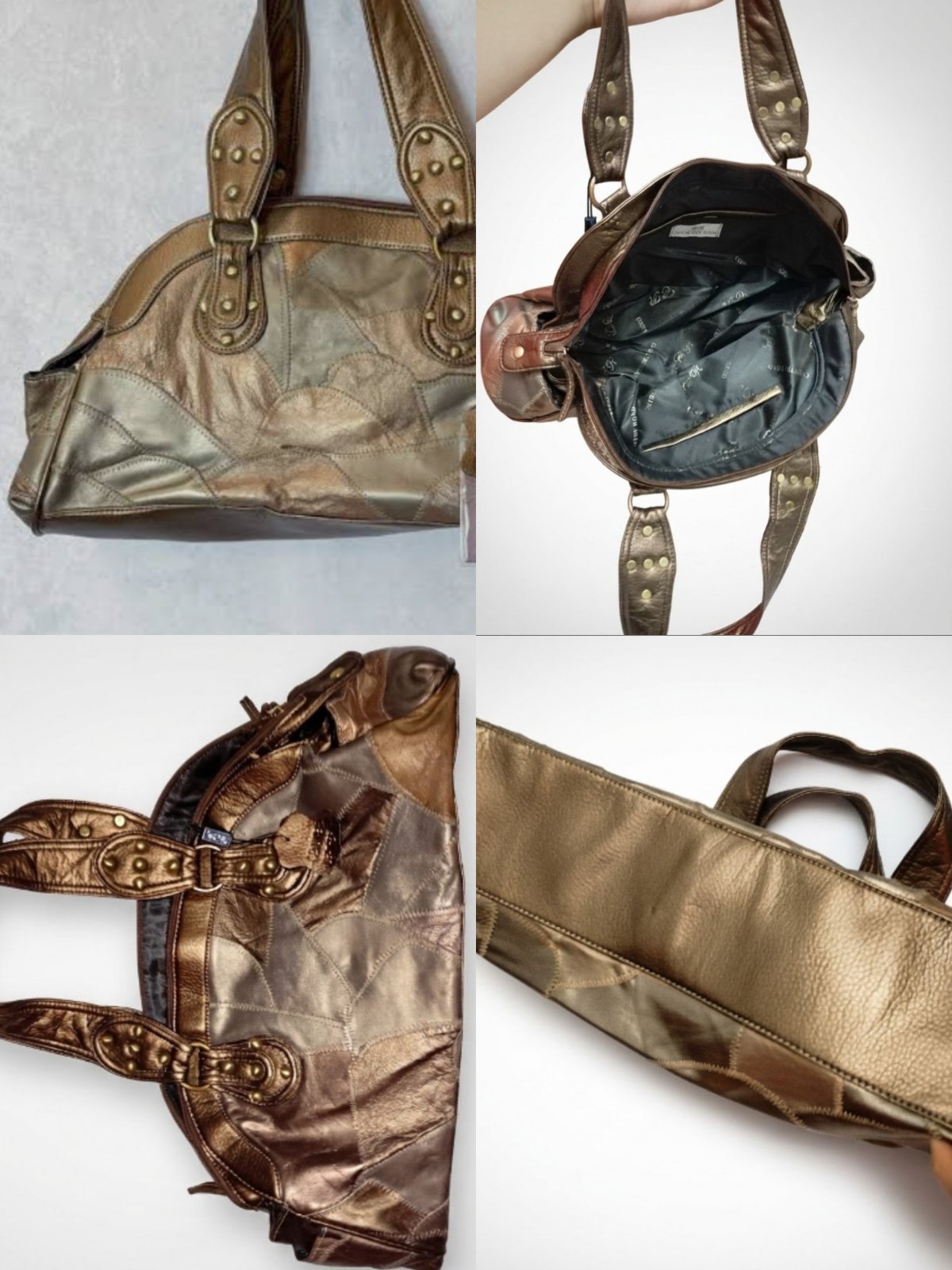 Sac a bandoulière vintage country road genuine leather 
