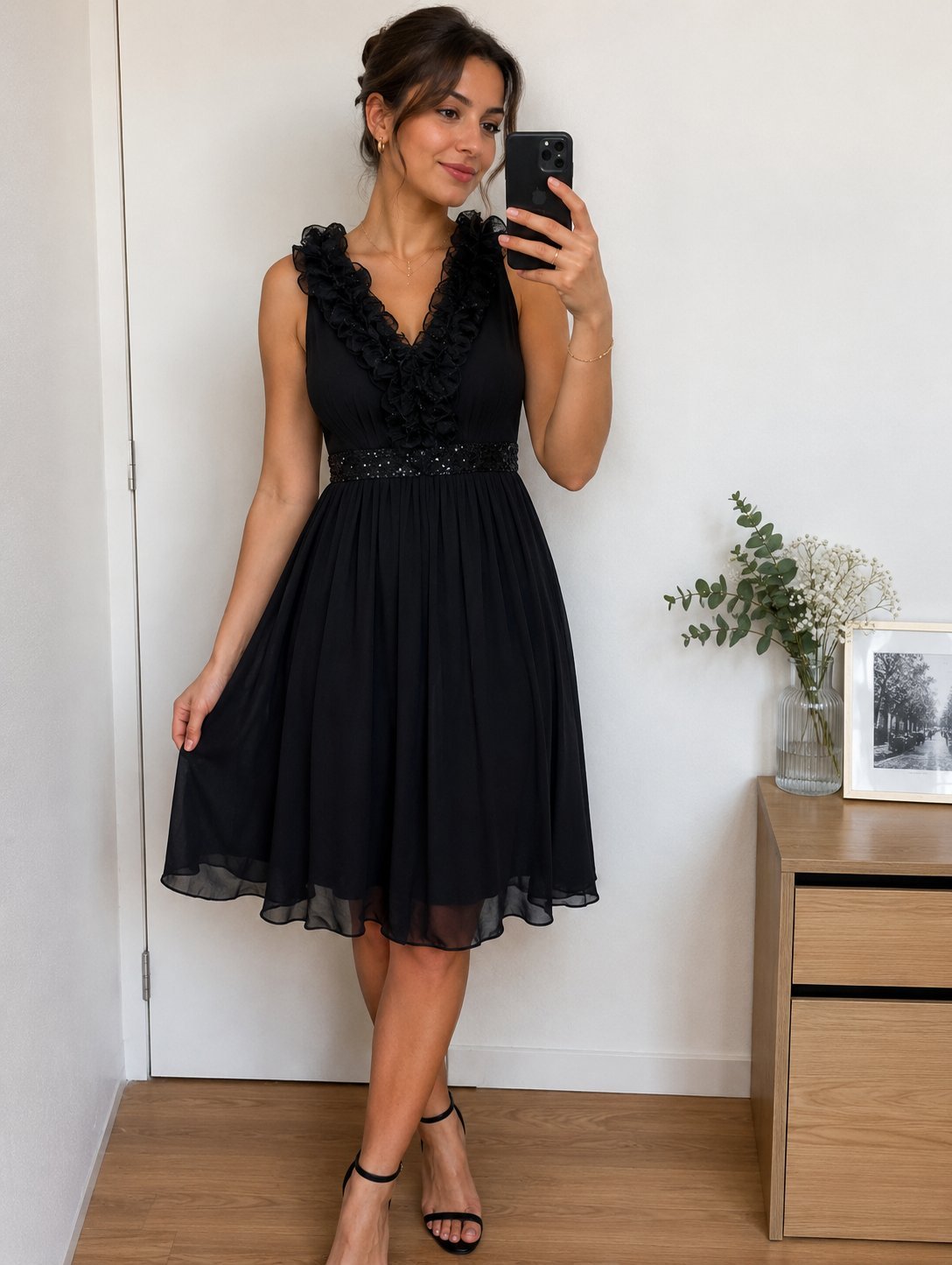 Robe noire sans manche 💋💋