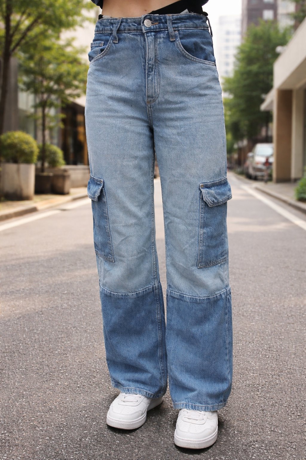 H&M pantalon jean cargo taille 36/34