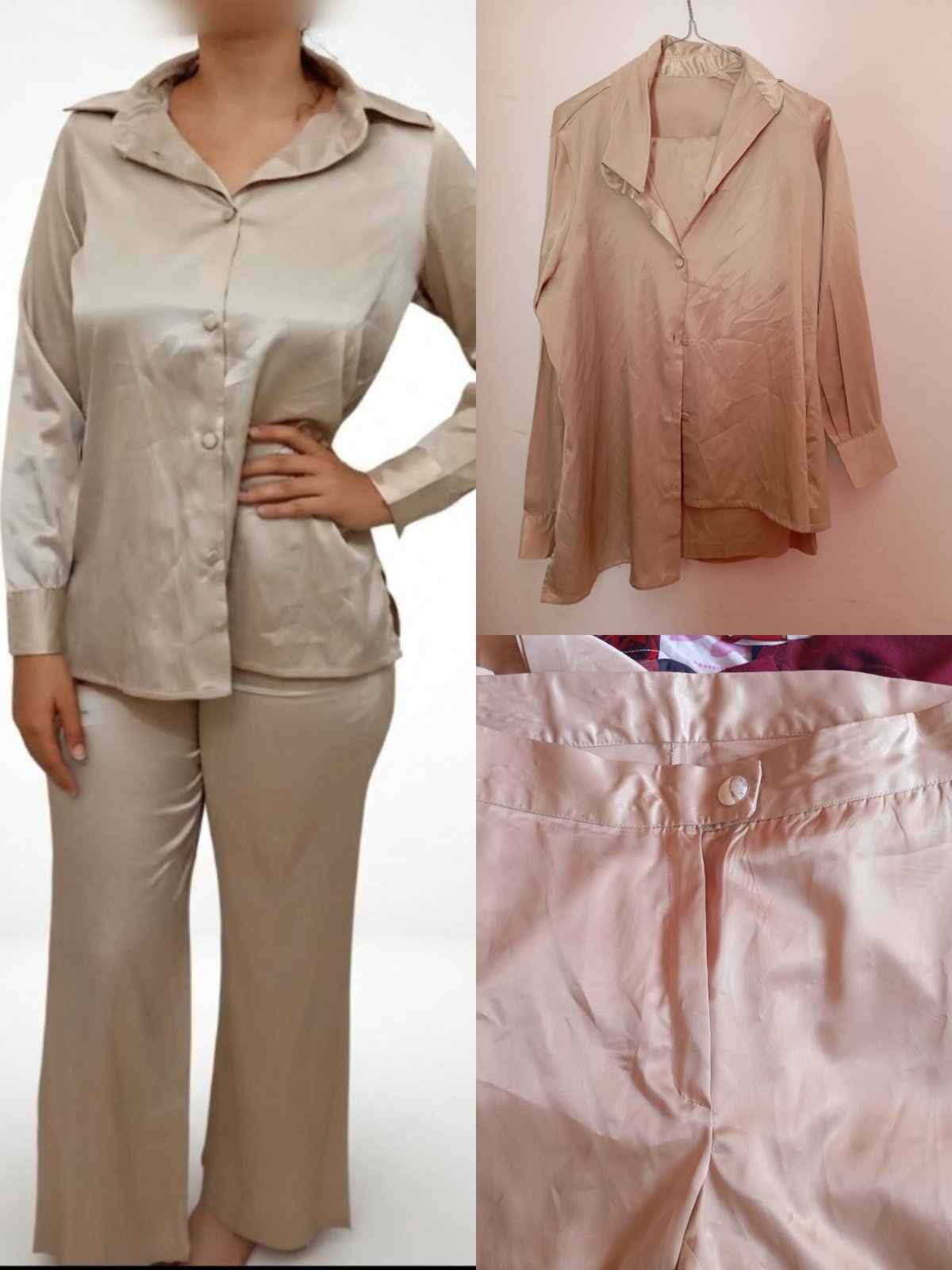 Ensemble satiné beige taille m/L 